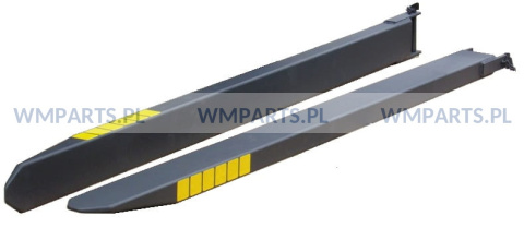 Przedłużki wideł 2400mm 120x80 do wideł 100x55/65 Przedłużki wideł 2400mm 120x80 do wideł 100x55/65