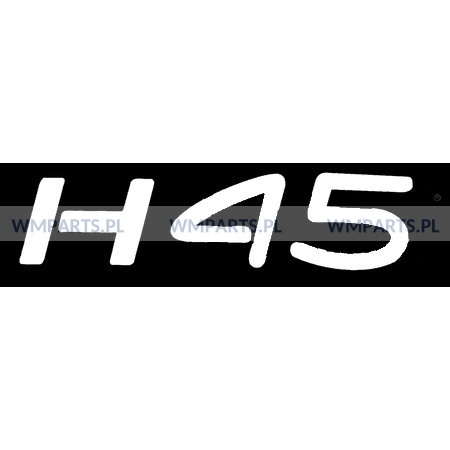 Naklejka napis H45 zgodny z Linde 0009382258 Naklejka napis H45 zgodny z Linde 0009382258