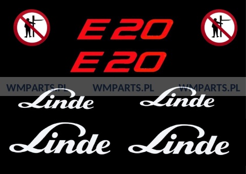 Zestaw naklejek piktogramów LINDE E20 Zestaw naklejek piktogramów LINDE E20