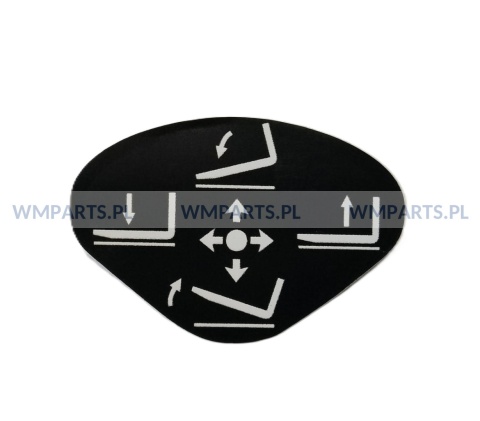 Naklejka ponoszenie, opuszczanie, pochył ORYGINAŁ Linde 0009381024