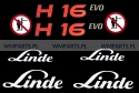 Zestaw naklejek piktogramów LINDE H16 EVO