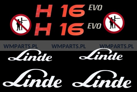 Zestaw naklejek piktogramów LINDE H16 EVO