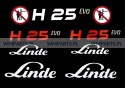 Zestaw naklejek piktogramów LINDE H25 EVO