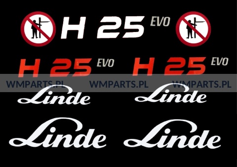 Zestaw naklejek piktogramów LINDE H25 EVO