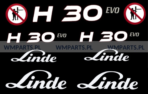 Zestaw naklejek piktogramów LINDE H30 EVO