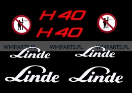 Zestaw naklejek piktogramów LINDE H40 (czerwone)